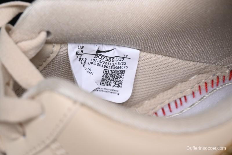 Nike Air Force 1 '07 Low Top Sneakers with Full-Grain Leather and Air Cushion - DQ7569-102