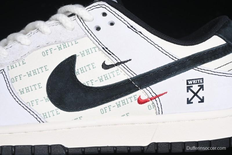 Nike SB Dunk Low OFF-WHITE Collaboration Anniversary High-End Custom Sneakers - YX5066-212