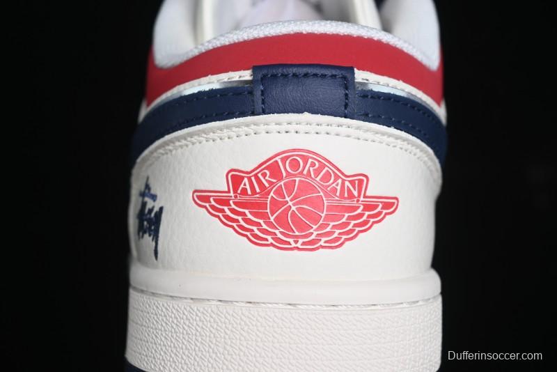 Nike Air Jordan 1 Low AJ1 Stussy Collaboration - Retro Basketball Shoes - XX3318-566