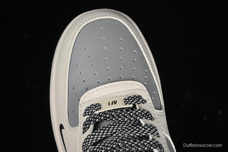 Nike Air Force 1 '07 Low Bape Collaboration - Beige Grey Black Low-Top Casual Sneakers BB6566-209