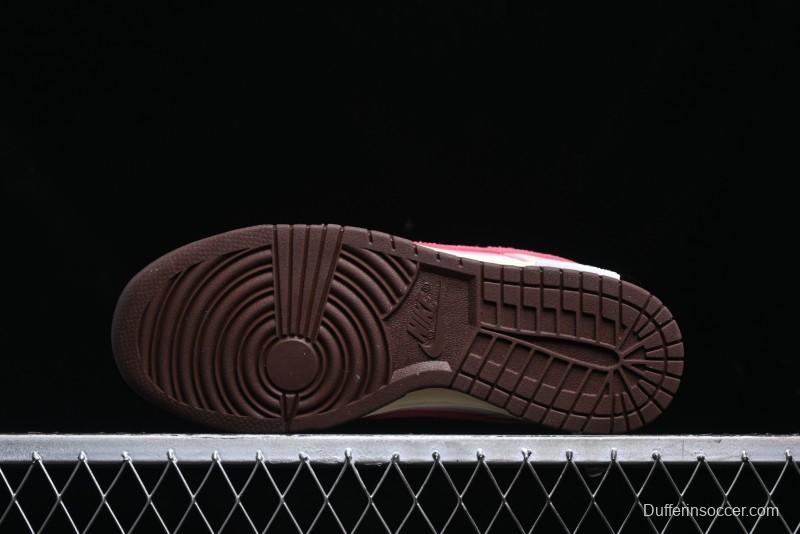 Nike Dunk Low Retro Casual Sneakers in Brown and Sail with Panda Mischief Skyline Theme - DD1503-124