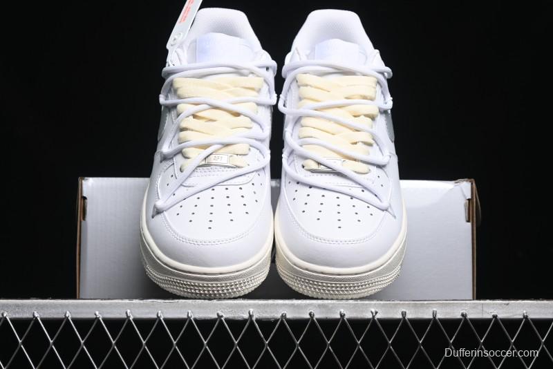 Nike Air Force 1 '07 Low Silver Hook Off-White Style Casual Sneakers - ZH0316-049