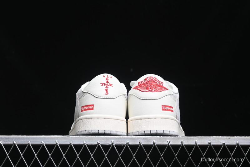 Nike Travis Scott x Fragment Design x Air Jordan 1 Low OG SP AJ1 Collaborative Sneakers - XS3086-004