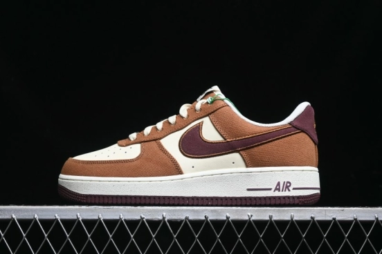 Nike Air Force 1 '07 Low Casual Sneakers with Full-Length Air Cushion - FQ8713-200