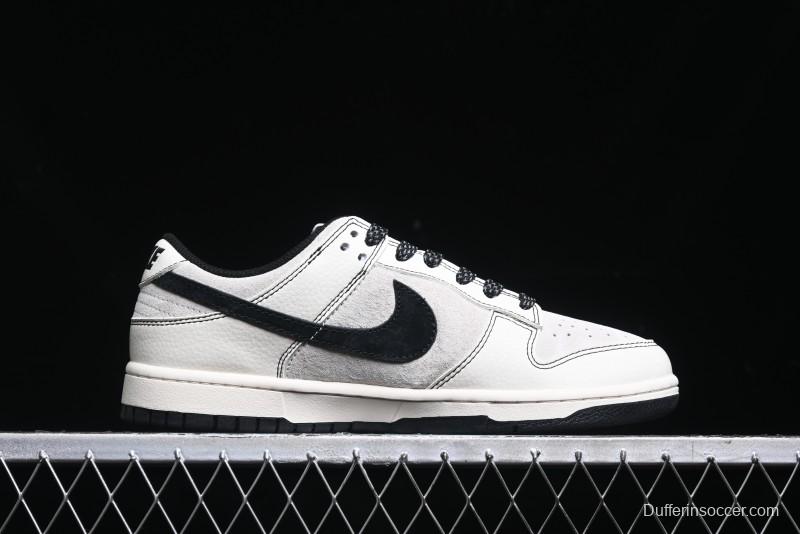 Nike SB Dunk Low UN Collaboration - Beige Black Line Black Sole Anniversary Custom Low-Top Casual Skate Shoes - BB7518-004