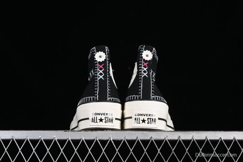 Converse All Star Lift Platform Sneakers with Daisy Stitch Detail - A08731C