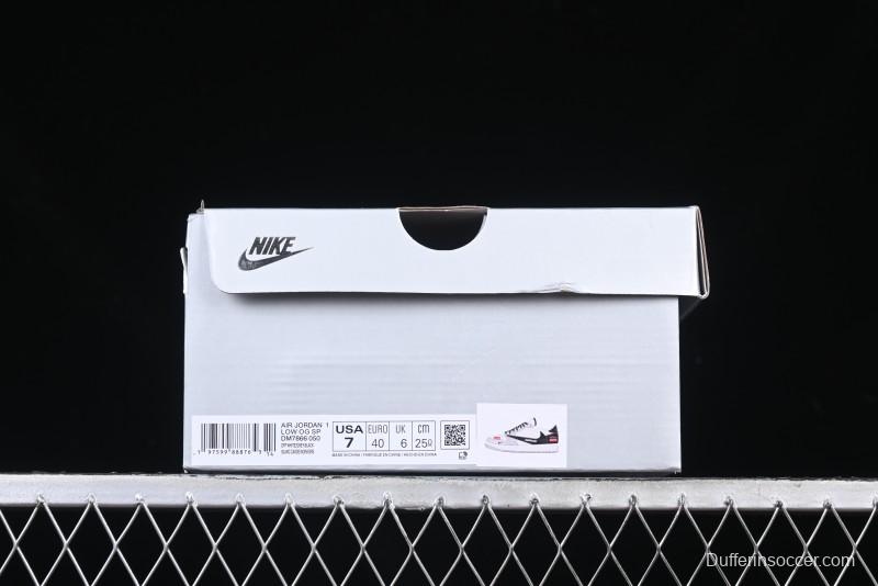 Nike Travis Scott x Fragment Design x Air Jordan 1 Low OG SP AJ1 Retro Sneakers - DM7866-050