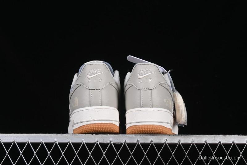 Nike Air Force 1 '07 Low The North Face Collaboration Light Blue Gum Sole Low-Top Casual Sneakers - DM6688-022