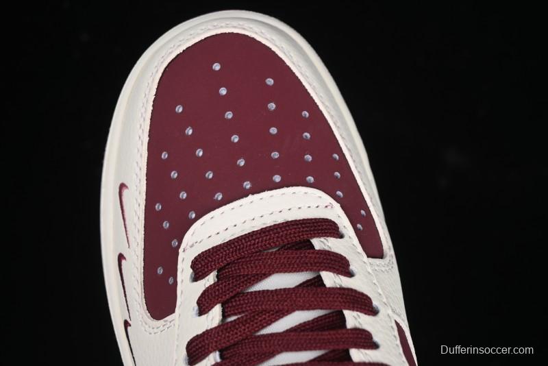 Nike Air Force 1 '07 Low The North Face Collaboration Burgundy Swoosh Casual Sneakers - KK1988-042