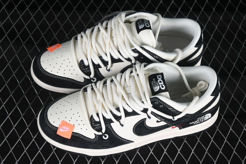 Nike SB Dunk Low The North Face Collaboration Strap Patch Black Swoosh Anniversary Custom Low-Top Casual Skate Shoes - YX5066-256