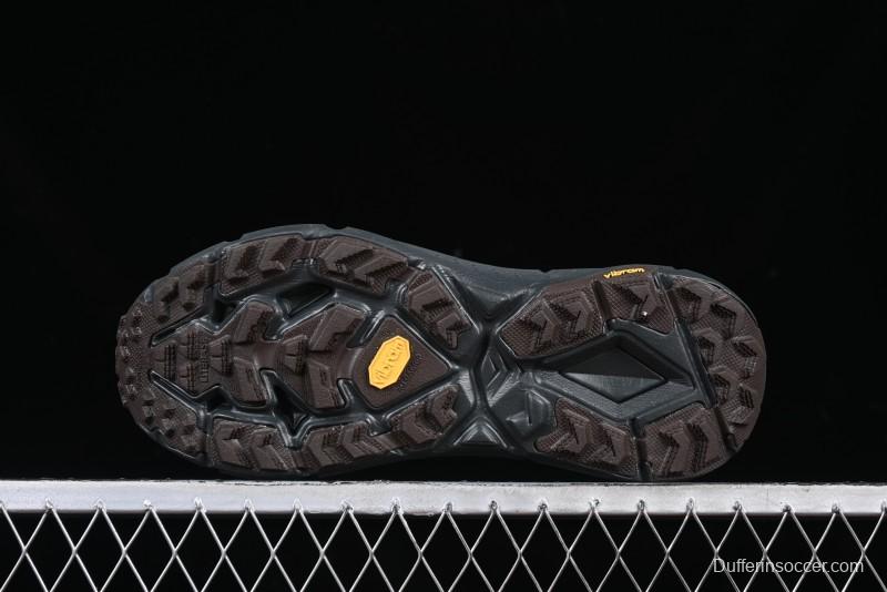 HOKA ONE ONE Satisfy Running Mafate Trail Low-Cut Cushioned Outdoor Hiking Shoes - 1157050 COFF