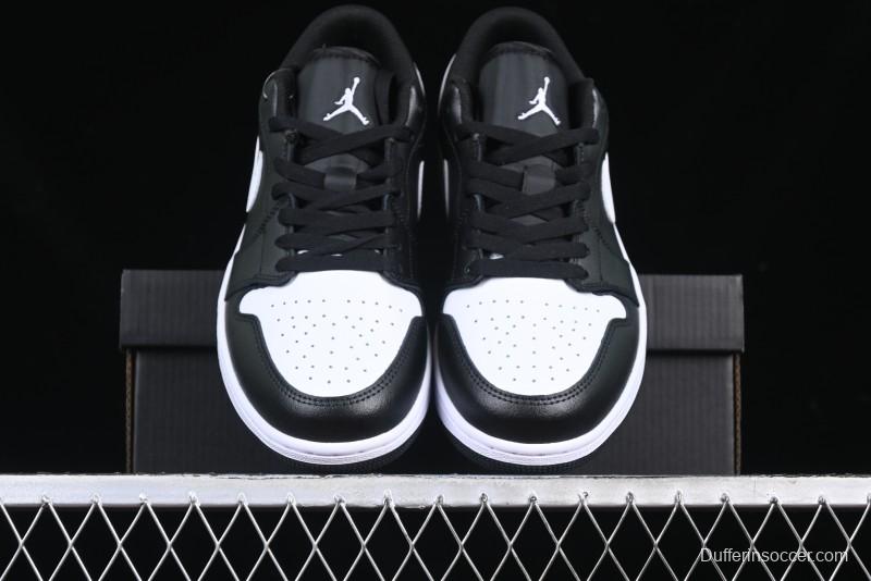 Nike Air Jordan 1 Low Retro Basketball Shoes in Black and White - 553558-043