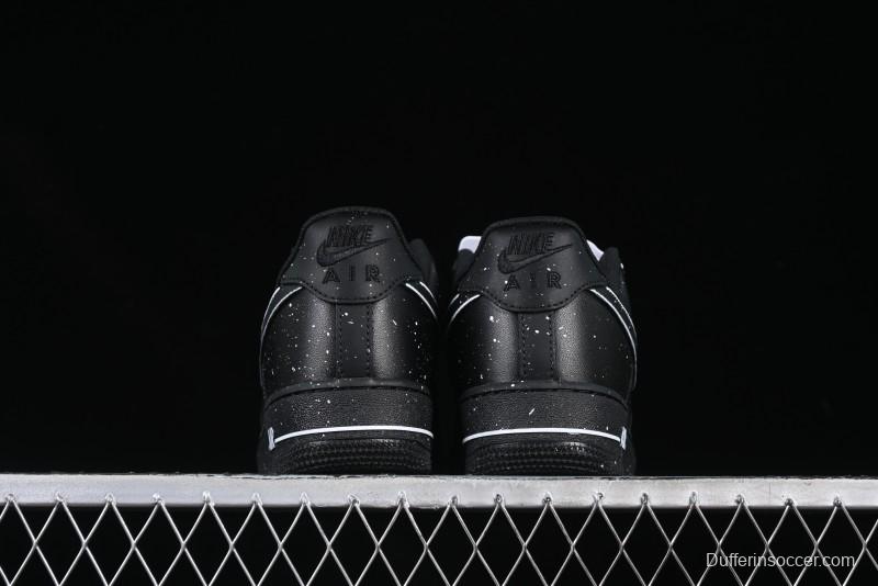 Nike Air Force 1 '07 Low 2D Anime Theme Black White Splatter Casual Sneakers - CK0316-059