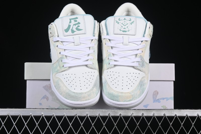 Nike Dunk Low CNY Year of the Dragon Limited Edition New Chinese Style Custom Steam Puppet - Third Prince White Aobing SB Low-top Casual Sneakers - DV0831-101