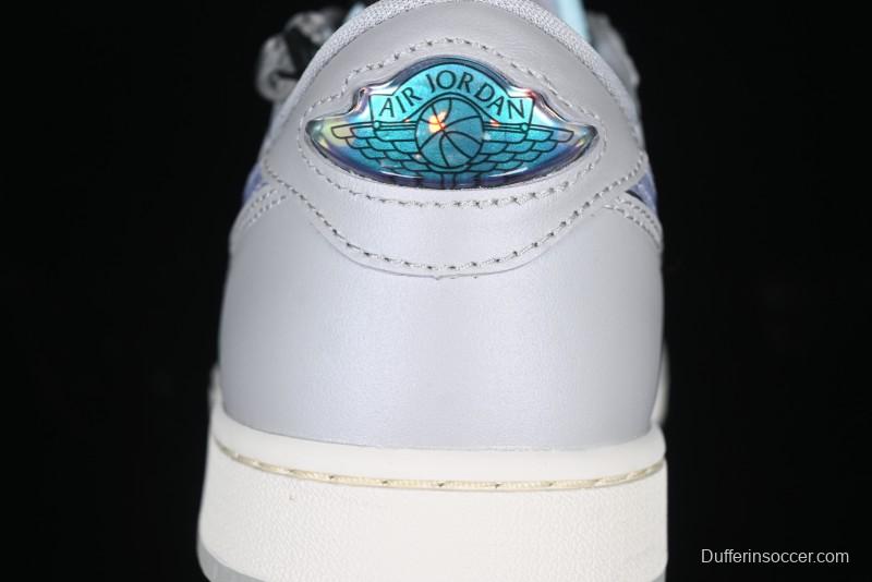 Nike Air Jordan 1 Low OG CNY AJ1 Snake Year Limited Silver Snake Low-Top Retro Basketball Shoes - HF3144-100