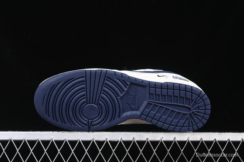 Nike SB Dunk Low Supreme Collaboration - Light Blue Double Swoosh Anniversary Custom Low-Top Casual Skate Shoes - XX3168-301