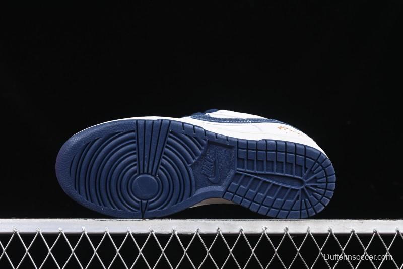 Nike SB Dunk Low Year of the Snake Limited Edition Blue Snake Swoosh Anniversary Custom Low-Top Casual Sneakers - XX3168-112