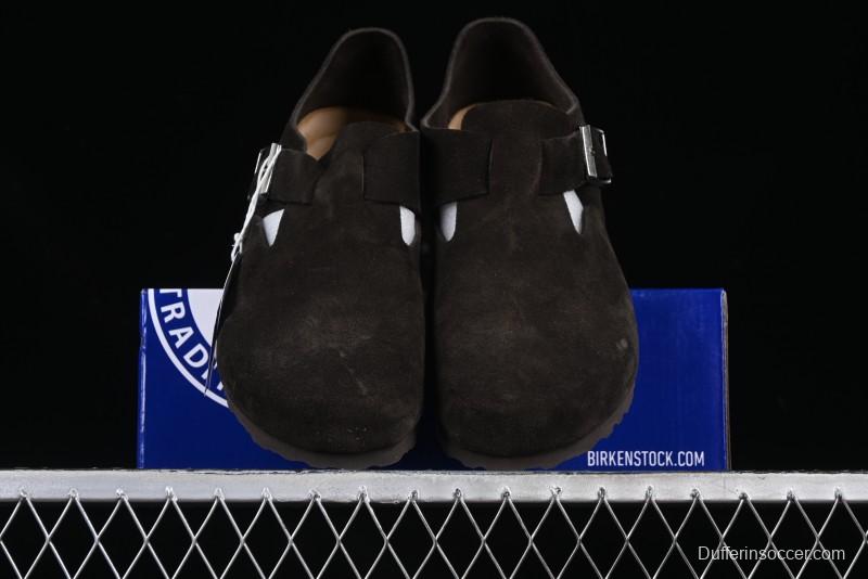 Birkenstock London BS Unisex Slip-On Casual Shoes with Soft Suede Leather and Lambswool Insole - BS