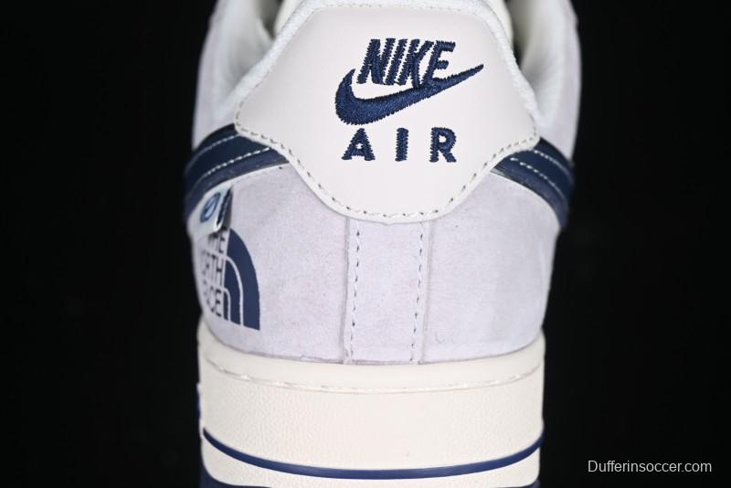 Nike Air Force 1 '07 Low The North Face Collaboration Blue Swoosh Logo Casual Sneakers - XZ6188-913