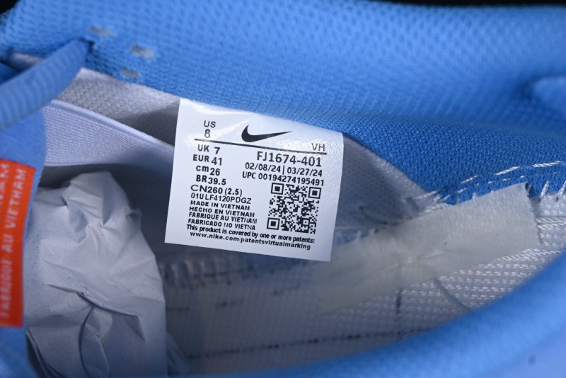 Nike SB Dunk Low Pro ISO Skateboarding Shoes in University Blue with White Swoosh - FJ1674-401