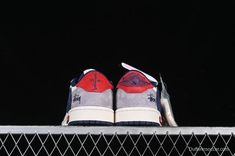 Nike Travis Scott x Fragment Design x Air Jordan 1 Low OG SP AJ1 Retro Sneakers - SJ2068-141