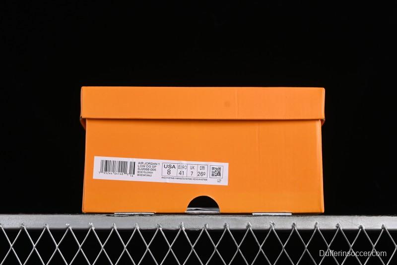 Nike Air Jordan 1 Low OG SP Travis Scott x Fragment Design Retro Sneakers with Reverse Swoosh - SJ2068-006