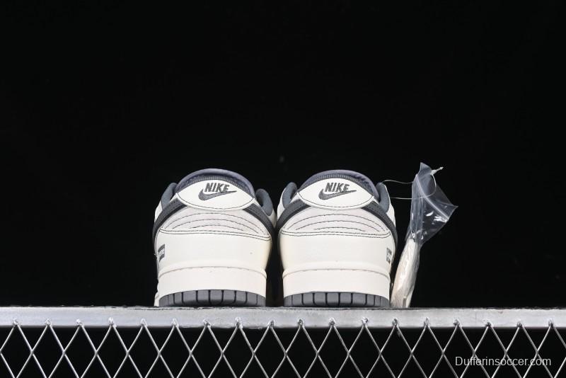 Nike SB Dunk Low Supreme Anniversary Customized Casual Skate Shoes with Double Mini Swoosh - XX3168-303