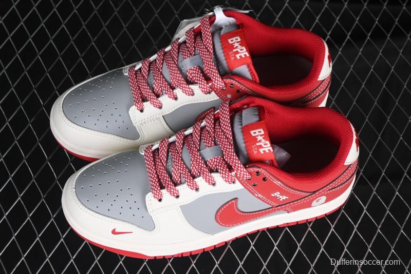Nike SB Dunk Low BAPE Collaboration Anniversary High-End Custom Sneakers - BB8969-008
