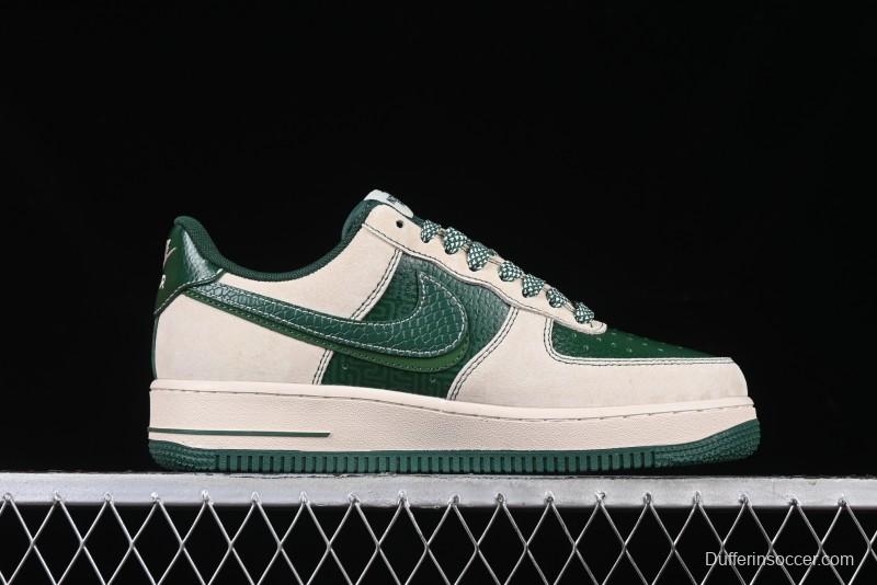 Nike Air Force 1 '07 Low The North Face Collaboration Green Snake Scale Casual Sneakers - DM6688-015
