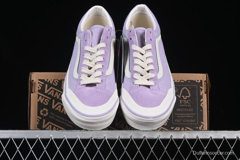 Vans Old Skool Reissue 136 Purple Checkerboard Retro Canvas Shoes - VN000MT6E3N