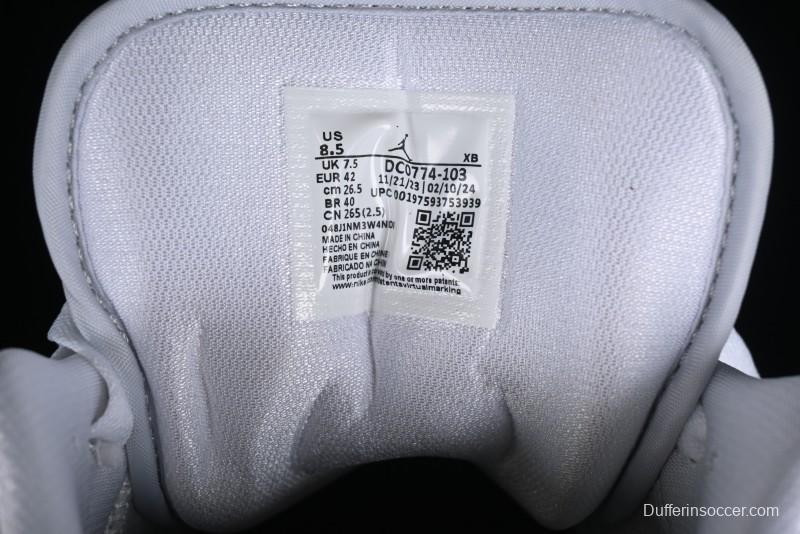 Nike Air Jordan 1 Low AJ1 White Grey Low-Top Lifestyle Basketball Shoes - DC0774-103