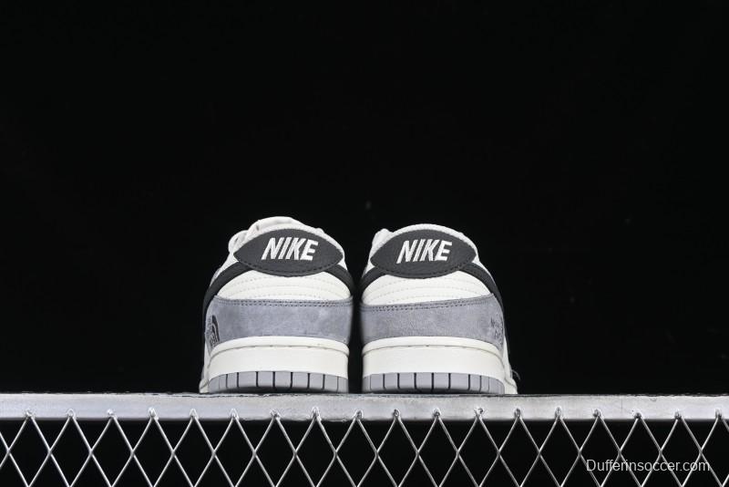 Nike SB Dunk Low The North Face Collaboration Beige Grey Double Swoosh Anniversary Custom Low-Top Casual Skate Shoes - DJ2024-067