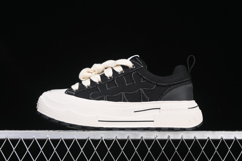 Shoot Brand Resonance Black Plum Retro Comfort Leather Anti-Slip Elevated Low-Top Casual Skate Shoes - AJD4