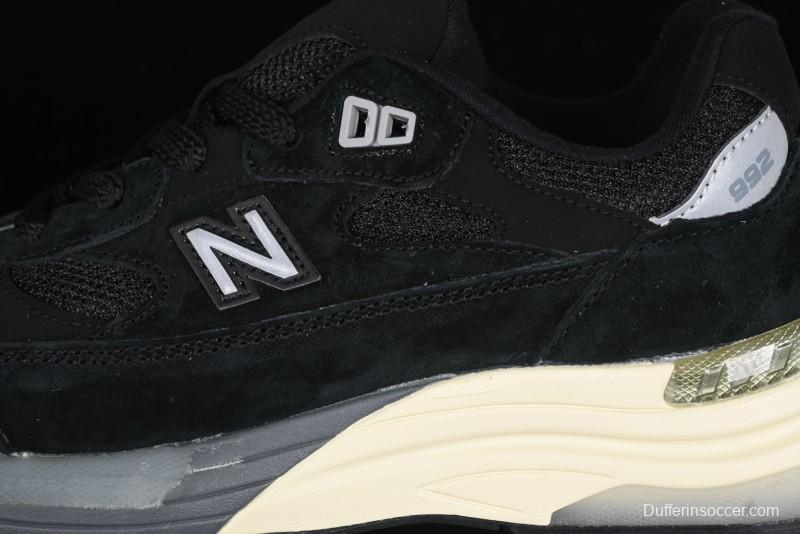 New Balance Made In USA 992 Classic Retro Running Shoes with Superior Cushioning - M992BL