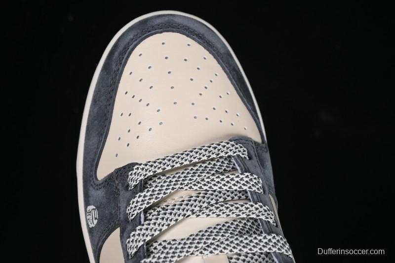 Nike SB Dunk Low Supreme Snake Year Collaboration White Hook Anniversary High-End Custom Low-Top Casual Skate Shoes - DM6868-016