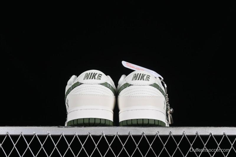Nike SB Dunk Low MLB Collaboration - Green Denim Anniversary Custom Low-Top Casual Skate Shoes - DQ1098-345