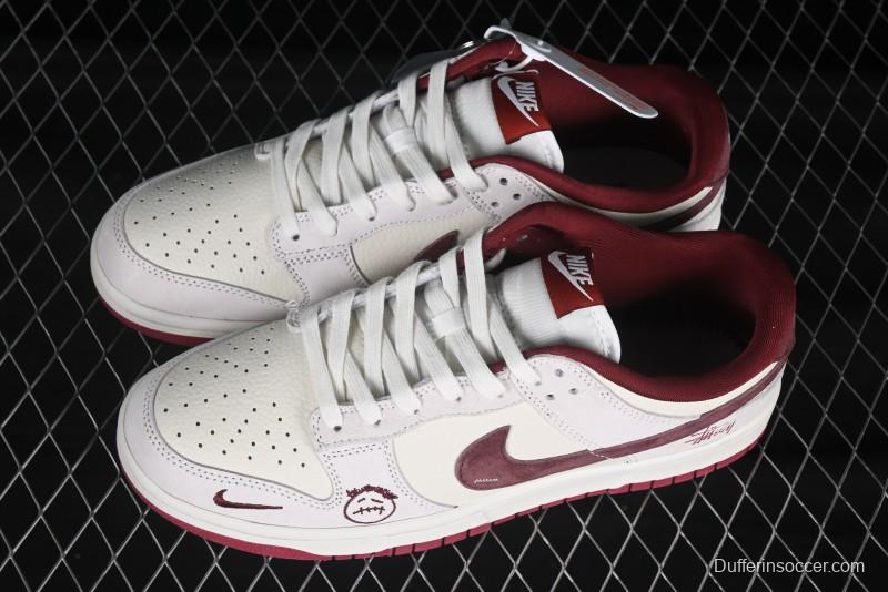 Nike SB Dunk Low Travis Scott x Stussy Triple Collaboration Anniversary Edition Custom Low-Top Casual Skate Shoes - KK1333-031