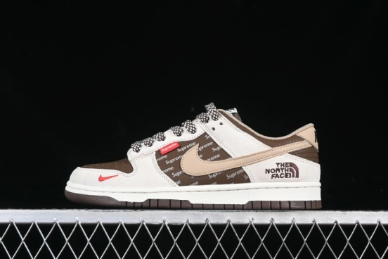 Nike SB Dunk Low The North Face x Supreme Collaboration Anniversary Edition High-End Custom Low-Top Casual Sneakers - DJ2024-056