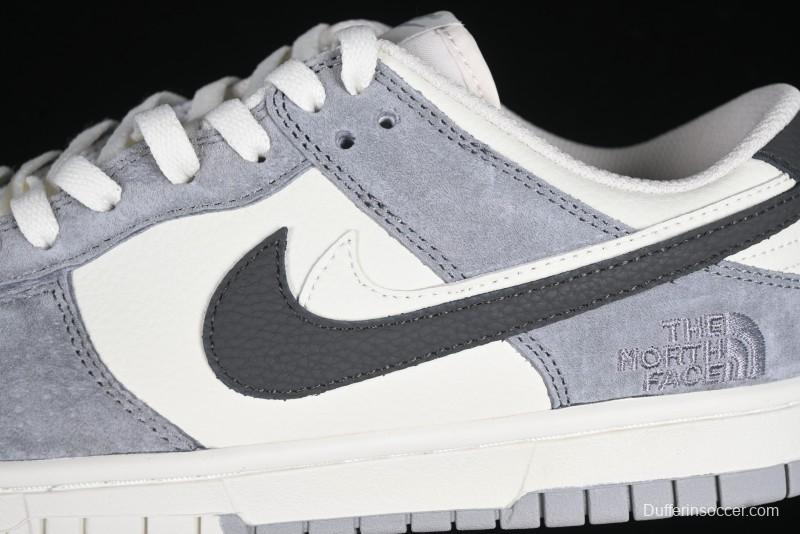 Nike SB Dunk Low The North Face Collaboration Beige Grey Double Swoosh Anniversary Custom Low-Top Casual Skate Shoes - DJ2024-067
