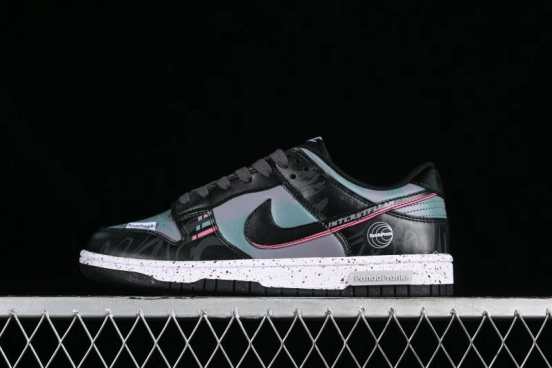 Nike Dunk Low Panda Prank Universe Exploration - Black Purple SB Strap Low Top Casual Skate Shoes - DV0831-002