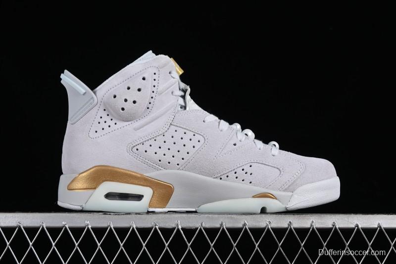 Nike Air Jordan 6 Retro Paris Olympics Sneakers with Metallic Gold Accents - DQ4914-074