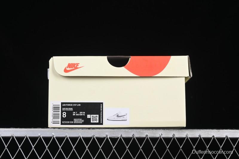 Nike Air Force 1 '07 Low Stussy Collaboration - Grey English Patchwork Low-Top Casual Sneakers - XZ3328-536