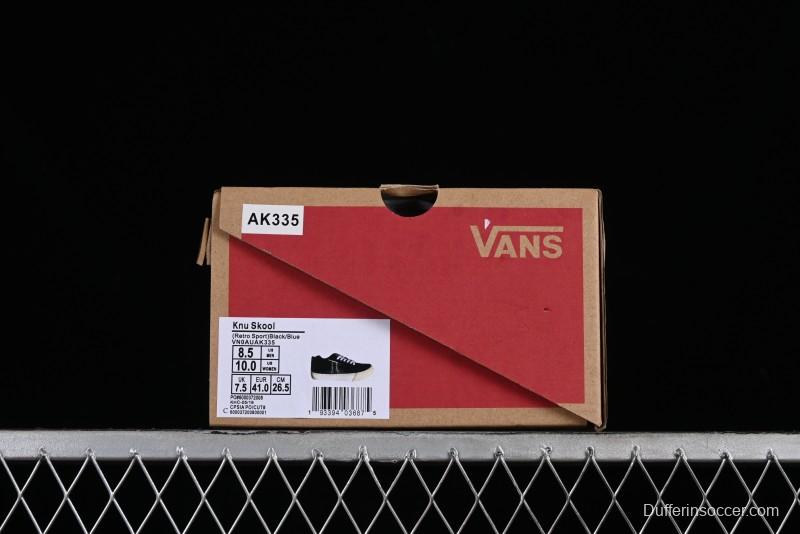 Vans Knu Skool Dragon Whisker Black Blue Slip-Resistant Cushioned Casual Low-Top Sneakers - VN0AUAK335