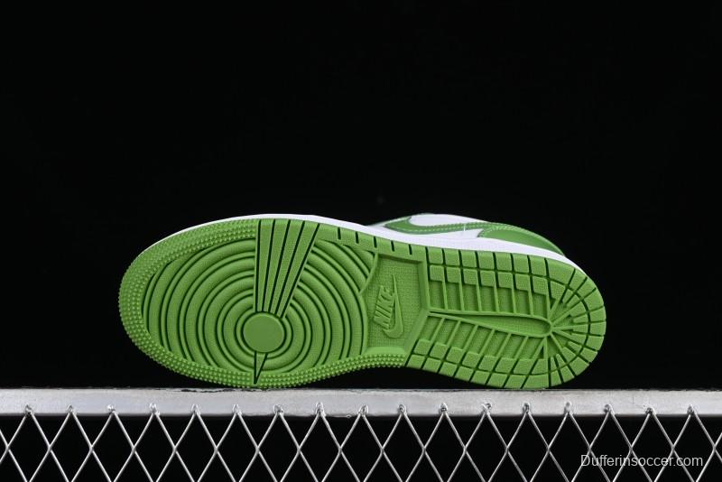 Nike Air Jordan 1 Low AJ1 White Green Low Top Lifestyle Basketball Shoes - HF4823-100
