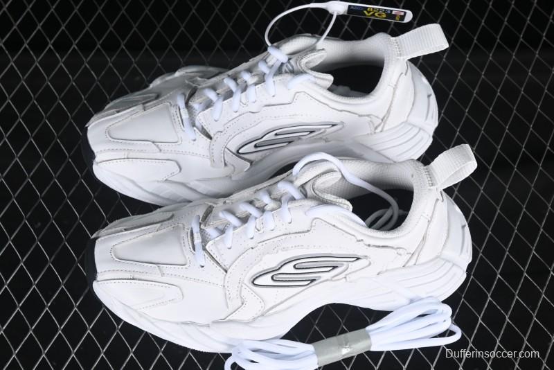 Balenciaga Monday Leather Round Toe Lace-Up Low-Top Lifestyle Sneakers - WDTSC9110