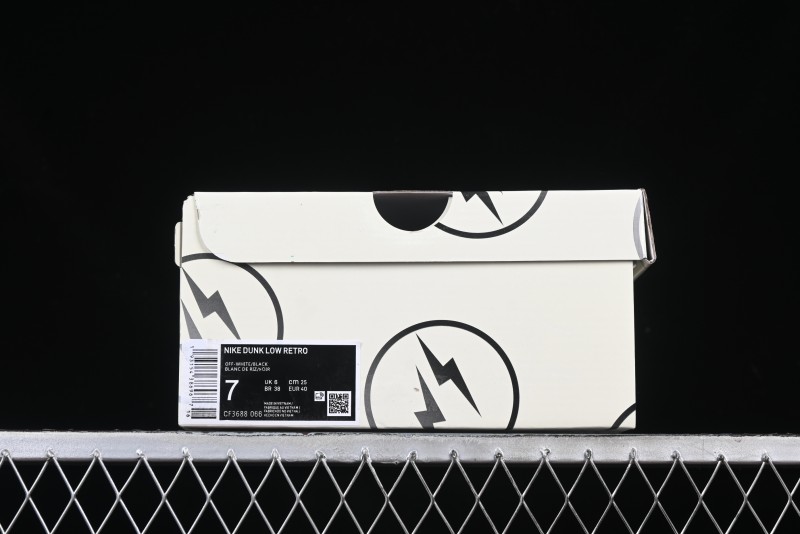 Nike Travis Scott x Fragment Design x Air Jordan 1 Low OG SP AJ1 Retro Sneakers with Reverse Swoosh - CF3688-066