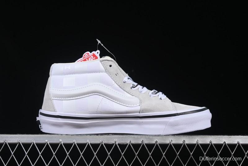 Vans HommeGirls x Sk8-Mid Fashion Casual Mid-Top Suede Skate Shoes with Bold Side Stripes - VN000NBN2VZ