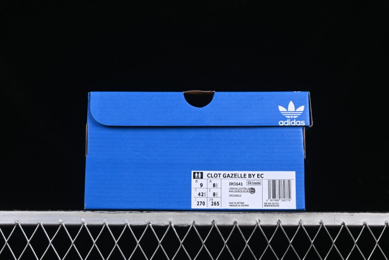 Adidas Clot x Originals Gazelle Indoor Retro Casual Slip-Resistant Wear-Resistant Low-Top Sneakers - IH3641
