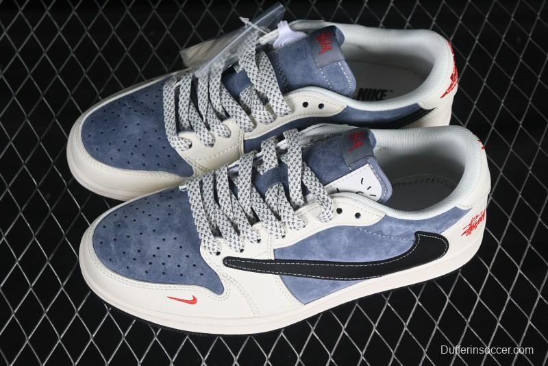 Nike Travis Scott x Fragment Design x Air Jordan 1 Low OG SP Sneakers - XZ6188-578