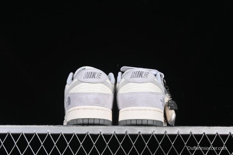Nike SB Dunk Low The North Face Graffiti Grey Check Anniversary Customized Low-Top Casual Skate Shoes - DM6868-017